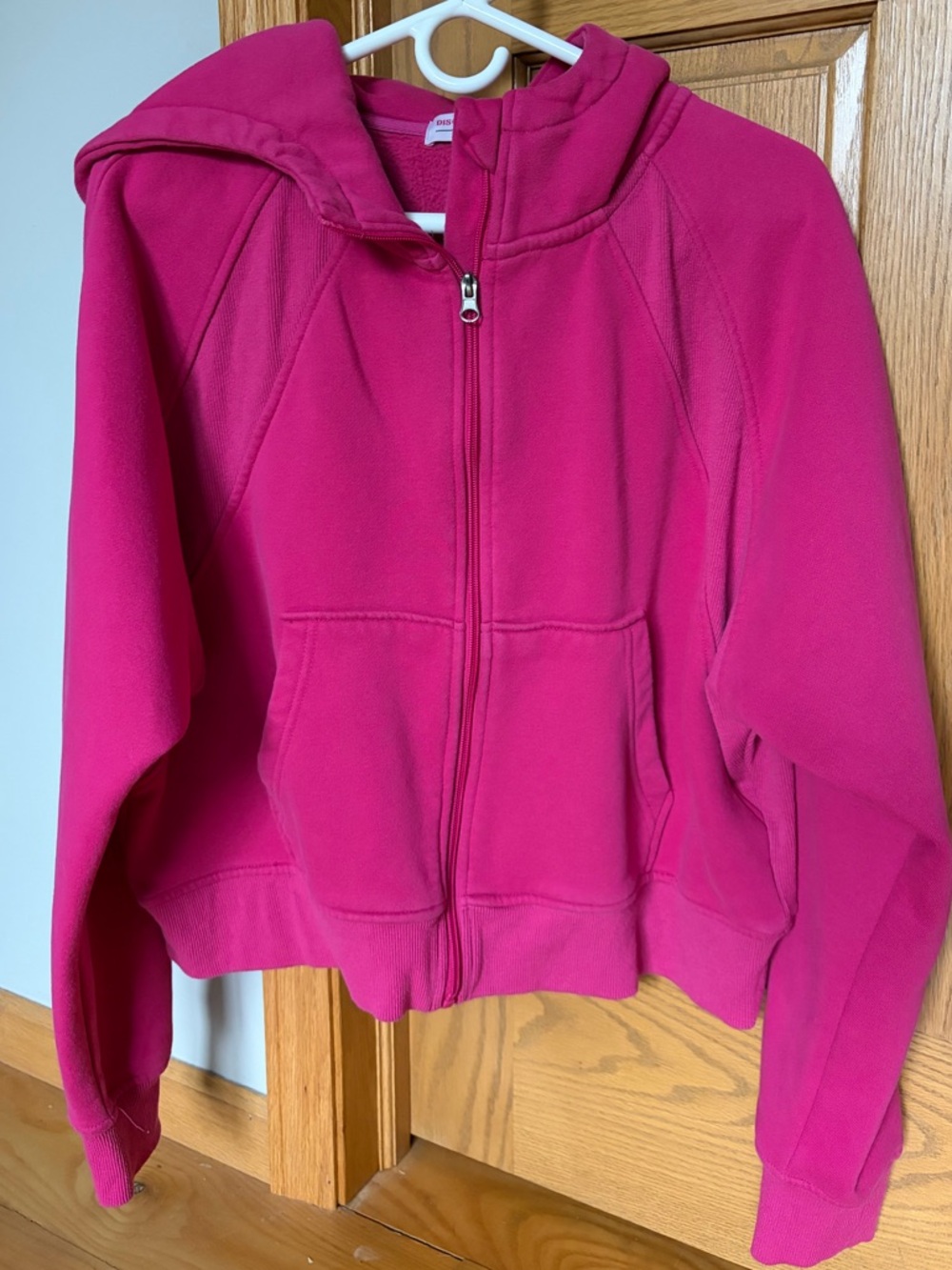 Fuchsia Scuba-Style Hooded Zip-Up Sweatshirt